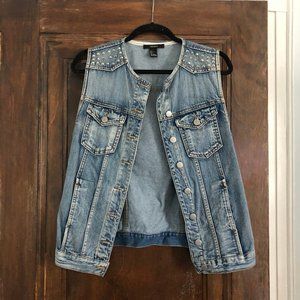 Forever 21 Studded Denim Vest